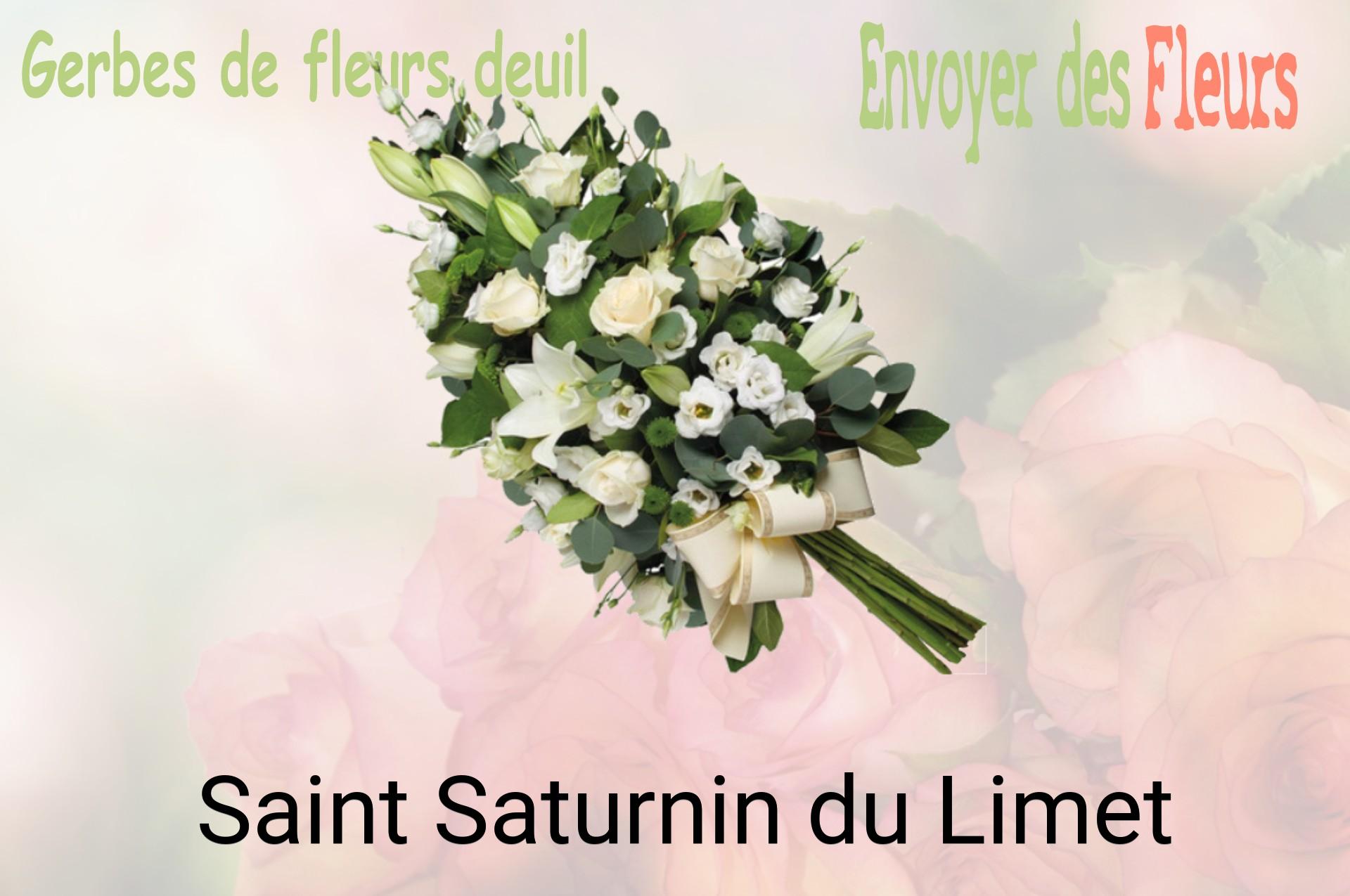 Gerbe de fleurs de deuil livrée à Saint-Saturnin-du-Limet